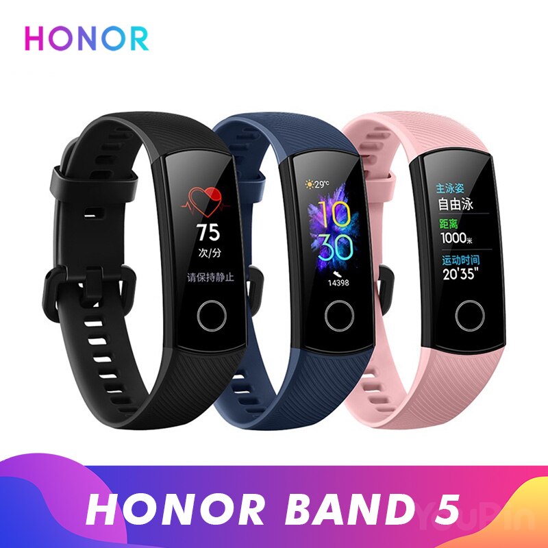 Honor Band 5 Smart Polsband Waterdicht Band Meerdere Talen Bluetooth Bloed Zuurstof Passometer Fitness Tracker Sleep Tracker