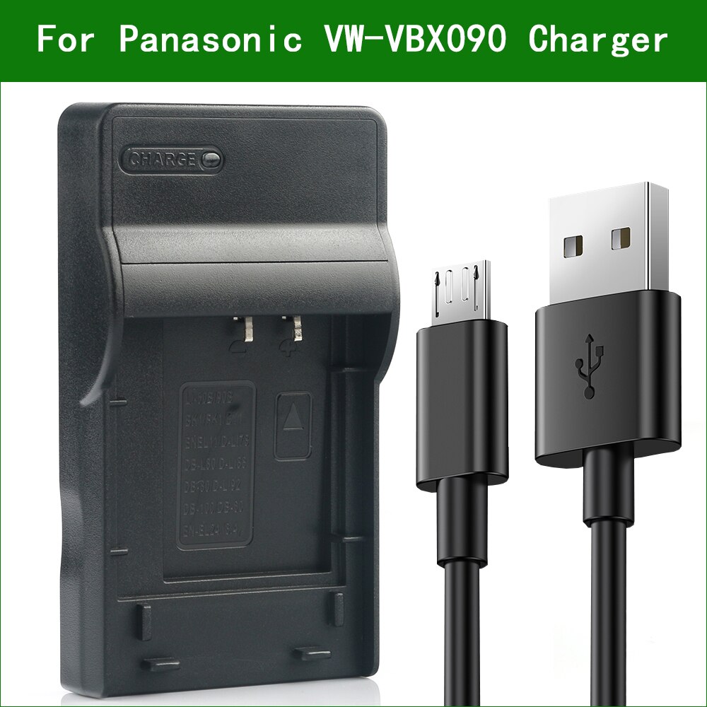 Batterie et chargeur pour appareil photo numérique Panasonic, pour VW-VBX090 VW-VBX090GK HX-WA03 HX-WA3 HX-WA30 HX-WA2 HX-WA20