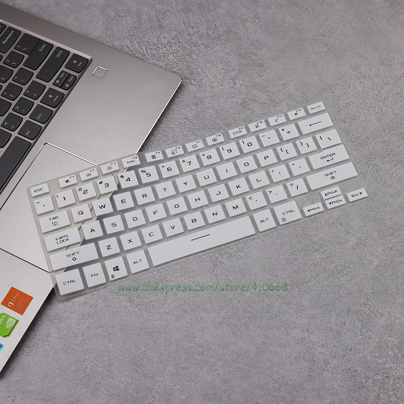 For ASUS ROG Zephyrus G15 GA503 GA503QM GA503QR GA503QS Asus ROG Zephyrus M16 GU603 GU603HE GU603HM Laptop Keyboard Cover Skin: White