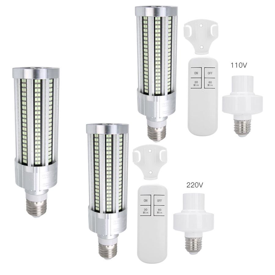 60W Household Ultraviolet Cleaning Lamp Adjustable Remote Control Order Mite Removal UV Light