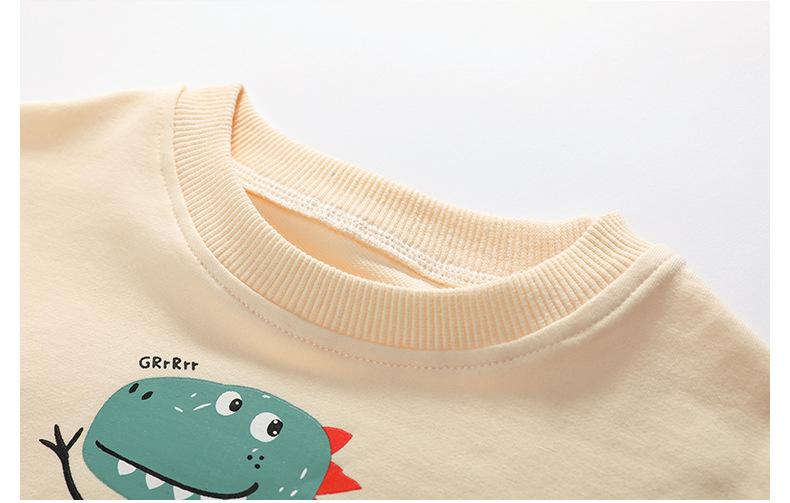 Ragazzi Maglietta Lunga Del Manicotto Delle Ragazze Dei Capretti Del Bambino Del Bambino Del Cotone Magliette E Camicette Del Bambino Del Fumetto Dinosauro Tee Vestiti Per Ragazze di Estate Vestiti Infantili