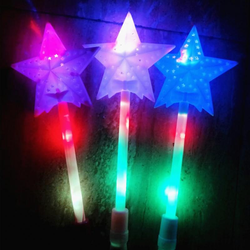 Juguetes con luz LED de estrellas, 3 modos de lujo, varita mágica de la estrella LED, barra luminosa parpadeante para , Navidad, juguetes luminosos de colores 1 Uds.