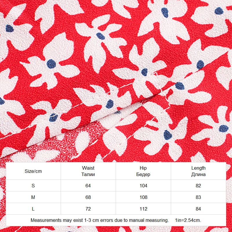 Nederdele kvinder vintage blomsterprint kvinder sommer nederdel side slids høj talje a line midi nederdel chiffon kvinde nederdele tøj