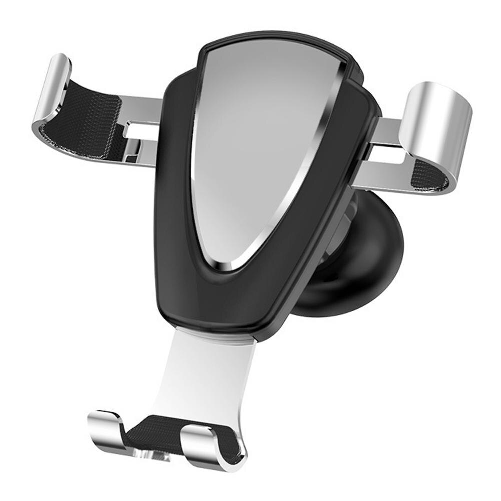 Universal Adjustable Car Air Vent Mount Gravity Mobile Phone Holder Bracket Holder Bracket Stand: Silver