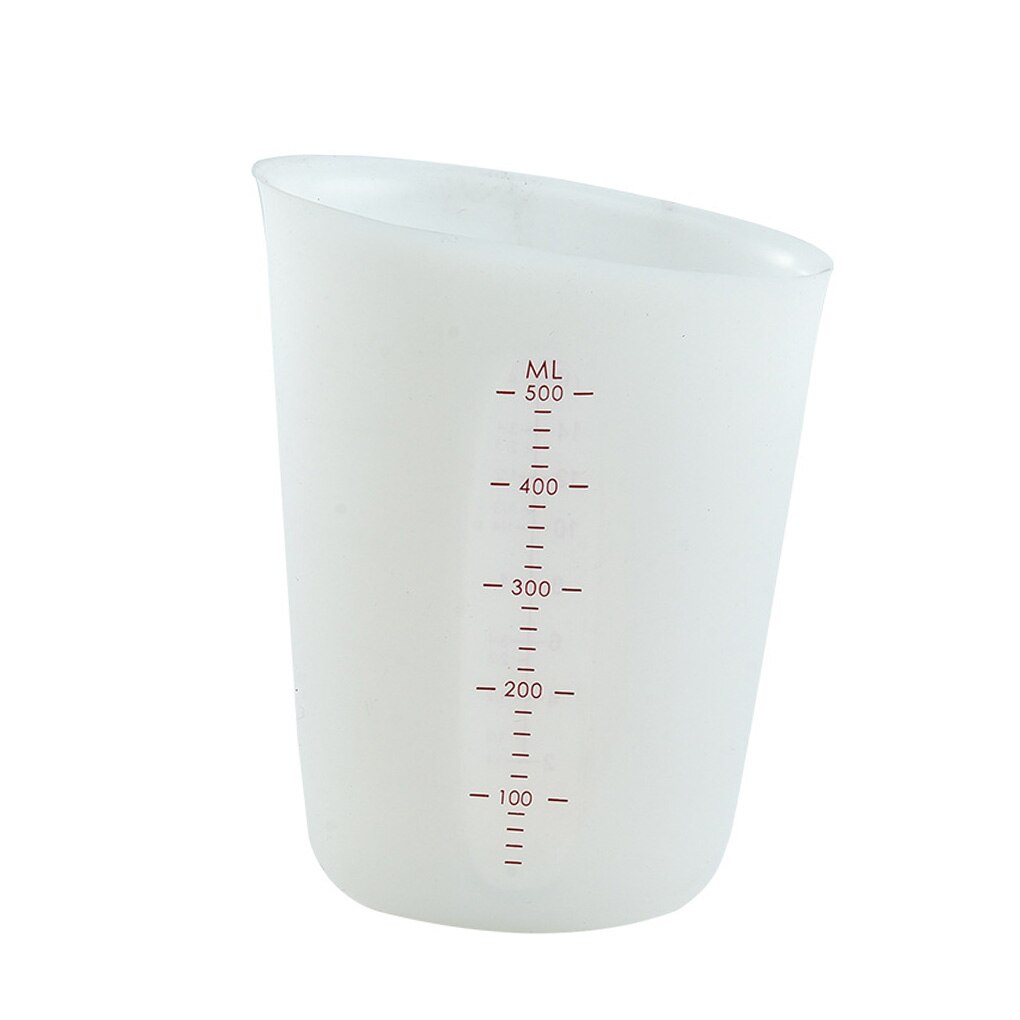 Measuring Cup Milk Coffee Graduated Beaker Lab Kitchen Silicone Measuring Container, 500ml