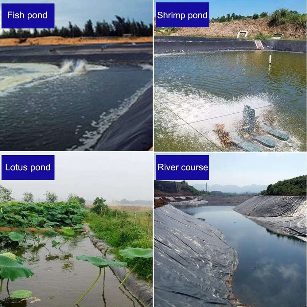 Pond Liner Garden Pads Black Streams Fountains Rubber 1.5x3.0M Landscaping Koi Ponds