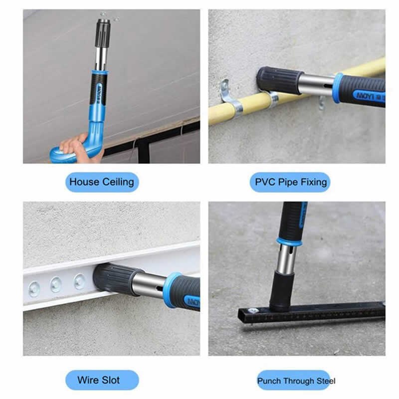 Steel Nail Gun Riveter Guns Studded Gun Spikes Electric Nail Nailer Mounting Staple Rivet Construction Nails Nailing Cordless