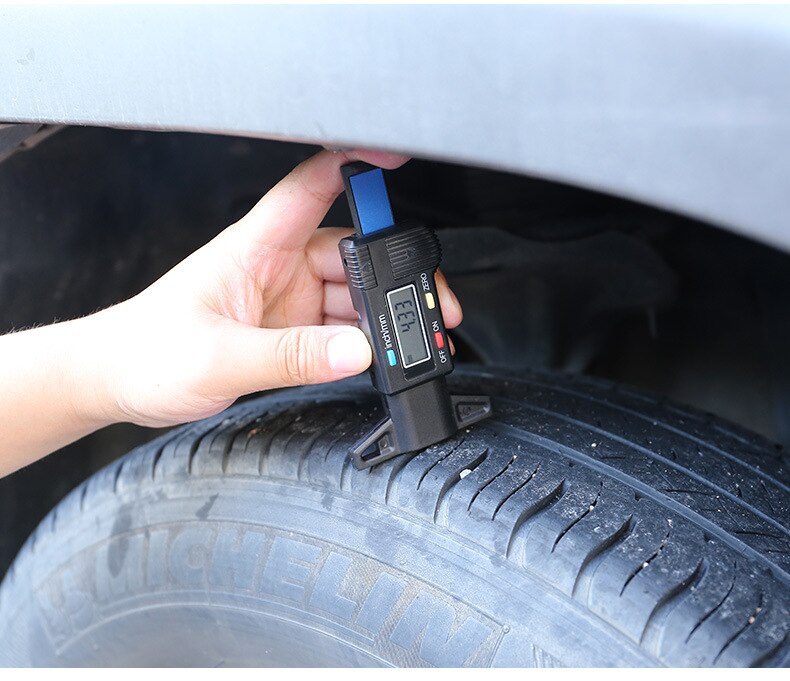 0-30MM tire wear detection Digital Depth Gauge HD LCD Caliper Tread Depth Gauge Black high precision Tire pattern depth gauge