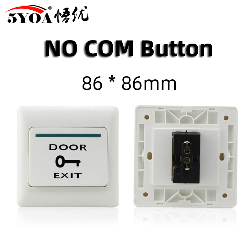 Bouton poussoir de sortie de porte, interrupteur de déverrouillage pour système de contrôle d&#39;accès de porte, ouverture tactile, NO COM NC: Button01