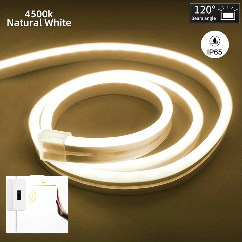 Bewegung Sensor Neon- LED Licht Streifen USB Dimmbare Schalter Neon- Zeichen flexibel Silikon Seil Tupe Wasserdicht Für Heimat draussen Dekor: Beige / bündeln2