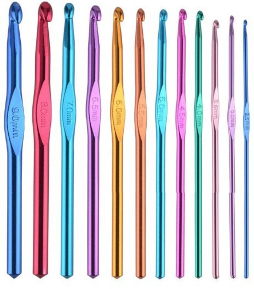 Crochet Hook Set With Case Knitting Needles Arts Craft Scissors Sewing Tools Set Knit DIY Needle Hook For KnittingTool Case pack: hooks only