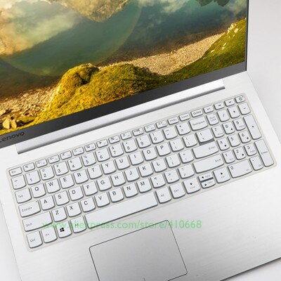 Silcone laptop notebook tastatur cover beskytter til lenovo yoga  c740 (15) c740-15 iml  c 740 15 iml 15.6 tommer med numeriske taster: Hvid