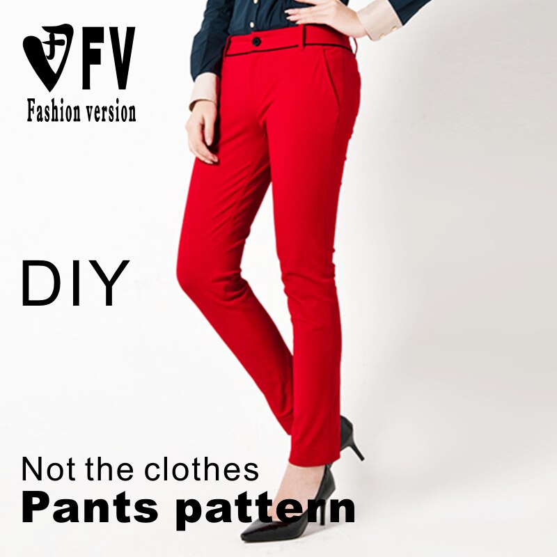 Suit pants pattern women's all-match slim stretch pants sewing drawings 1:1 garment pattern TCK-1