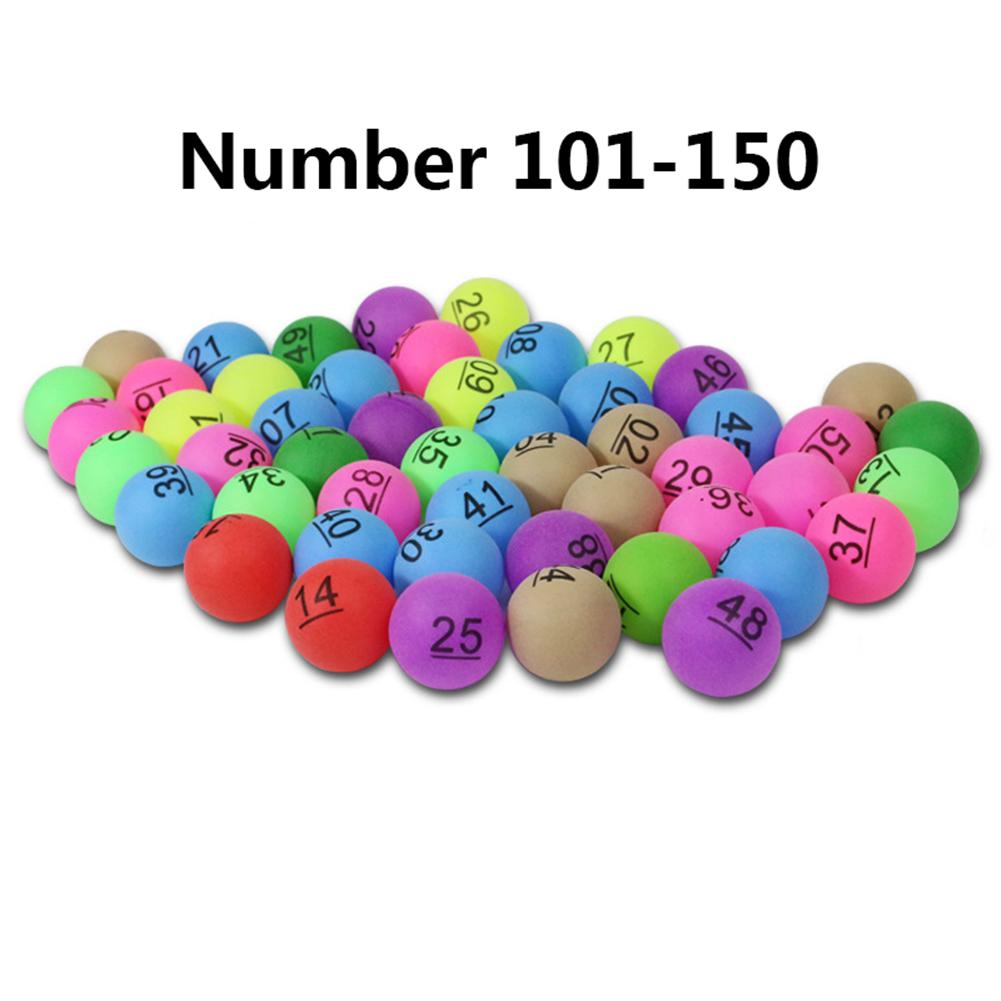 50Pcs 2.4G Kleurrijke Entertainment Ping Pong Ballen Met Nummer Pingpong Bal Voor Loterij Game Advertentie