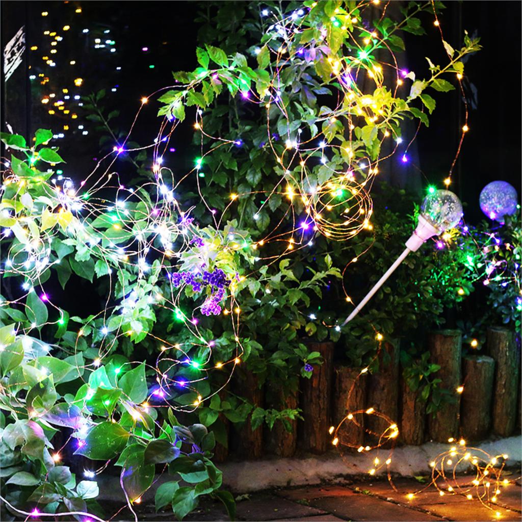 100/200 Led Op Zonne-energie String Fairy Light Outdoor Waterdichte Veilig Koperdraad Voor Festival Party Decor