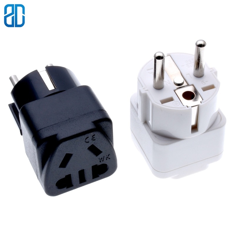 1 Uds enchufe de viaje de la UE 2 en 1 UE europeo a chino Universal AU 2 Pin Universal viaje convertidor de enchufe adaptador enchufe pequeño enchufe