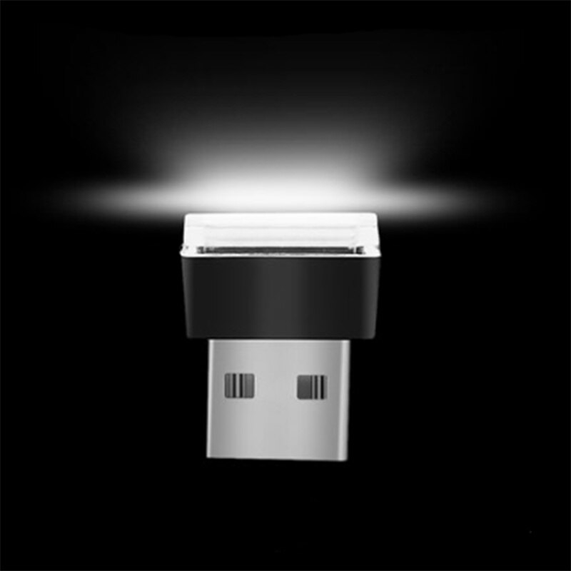 Auto Styling USB Sfeer LED Lamp Licht voor Tesla Roadster Model 3 Model S Model X Auto-styling auto Accessoires: WHITE