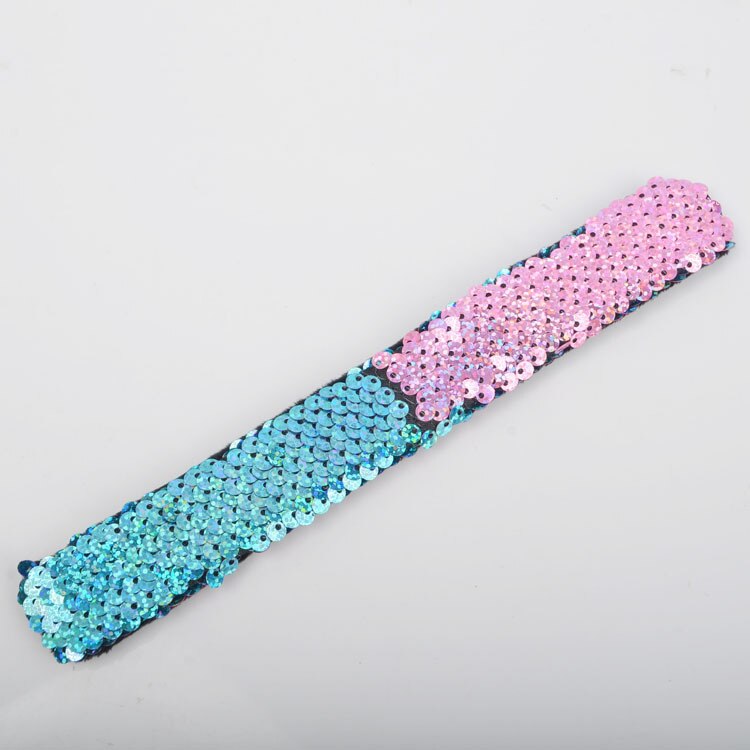 Skinnende glitter pailletter armbånd armbånd syning farve cirkel slap armbånd til børn piger børns julefest smykker: 8