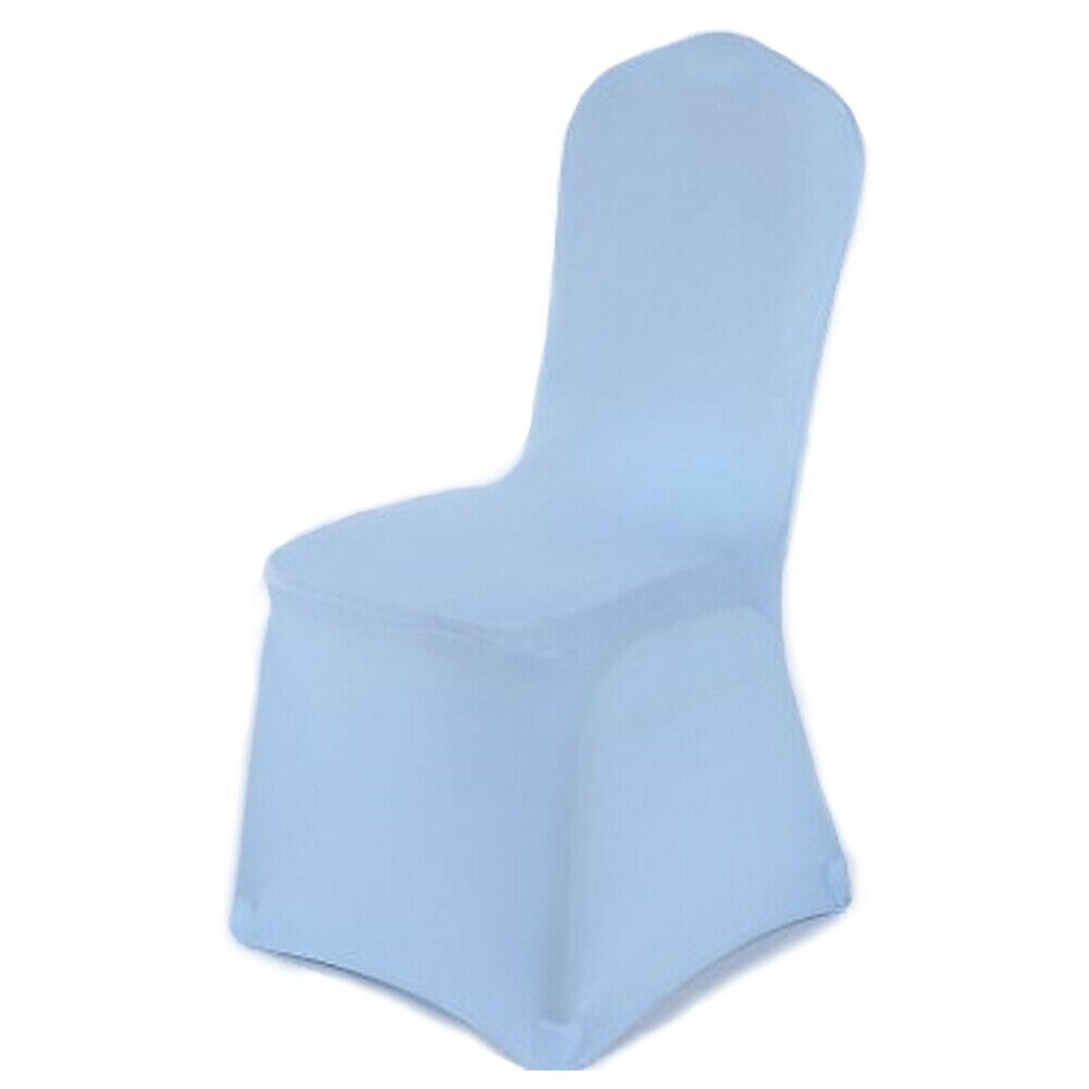 Husa scaun culoare solida spandex elastic elastic huse scaune alb pentru sufragerie bucatarie nunta banchet hotel: Albastru deschis