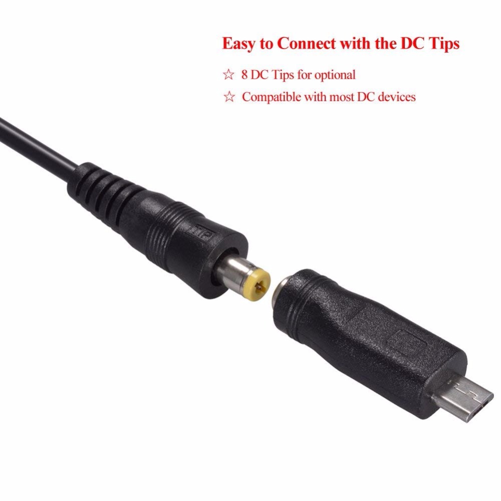 30W Universal AC/DC Adapter Switching Power Supply with 8 Selectable Adapter Tips, Including Micro USB Plug, for 3V to 12V ST333