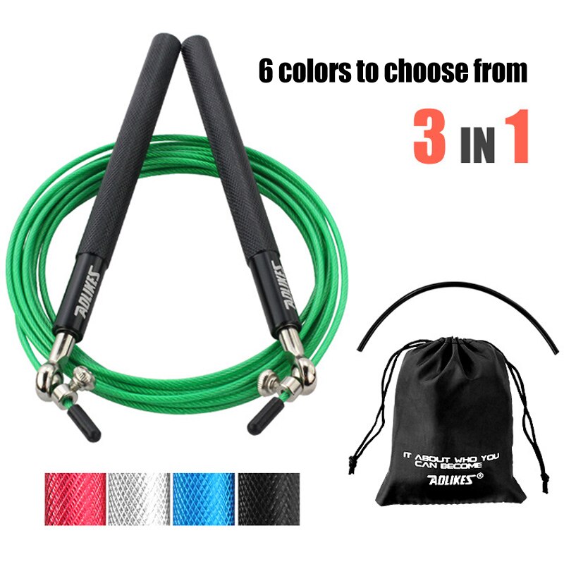 Crossfit Speed Jump Rope Skipping Rope For MMA Boxing Fitness Skip Workout Training With Carrying Bag Spare Cable