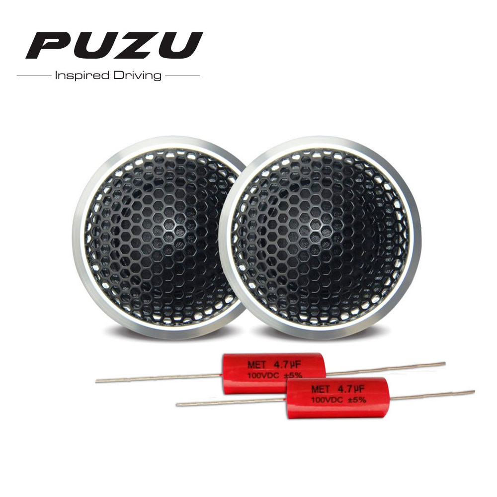 PUZU PZ-S25 120W de alta frecuencia Interior de automóviles altavoces ruidosos de coche 25mm ASV caja de aluminio altavoz de agudos para automóvil