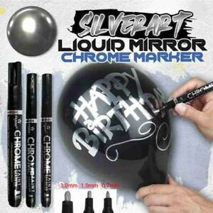 Liquid Chrome Marker Set Silver Art Liquid Mirror Chrome Markers Fade-proof Metal Permanent Paint Craftwork Pen Accessories