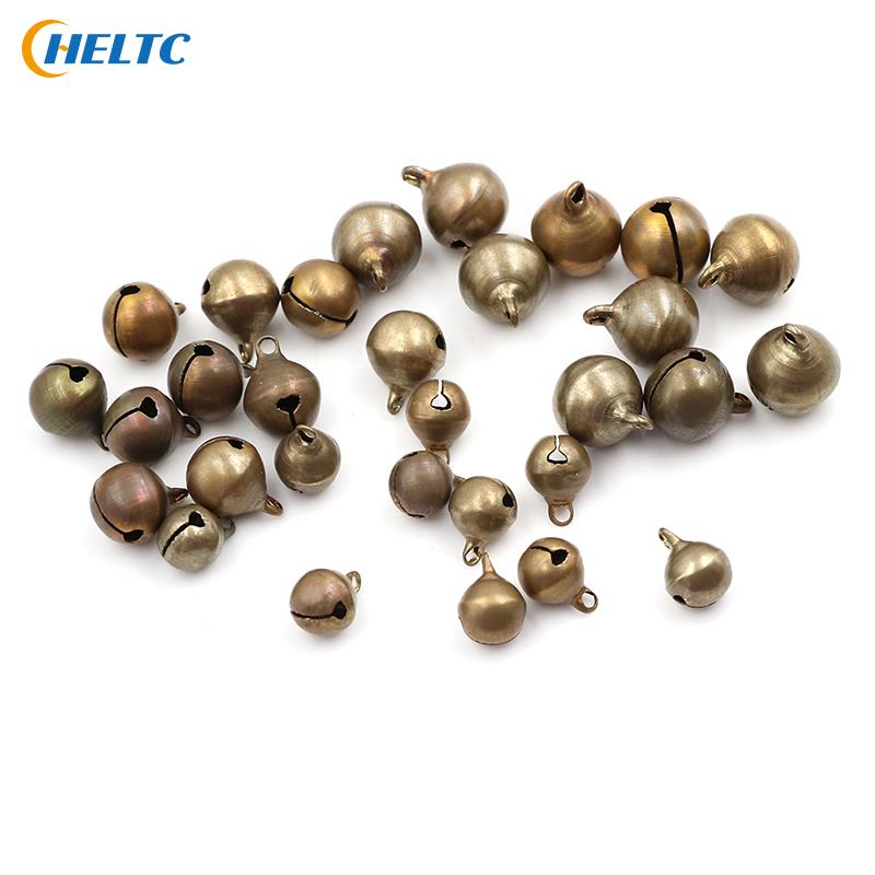 10 Stks/partij Kerstboomversiering 10/12/14 Cm Bronzen Metal Jingle Bells Losse Diy Ambachten Accessoires Festival partij Decoratie