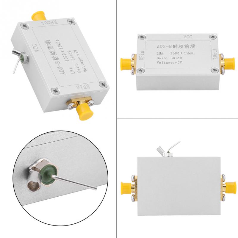 ADS-B 1090MHz Front-end Radio Frequency Low Noise Amplifier 38dB Gain LNA High Broadband Module Digital Linearity RF Amplifier