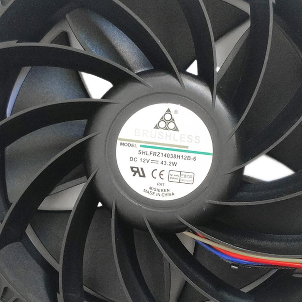 High Speed Metal Cooling Fan 14cm 12v 43.2w Large Air Volume E9 E10 Pwm Cooling Fan Efficient Radiator