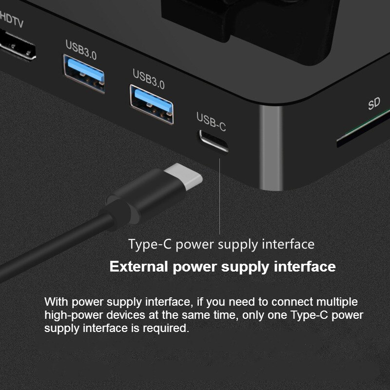 Support de Station de charge de téléphone de Type C USB-C vers HDMI, câble de données USB SD pour Samsung S10 S9 S8 Note8, Station d'accueil de bureau