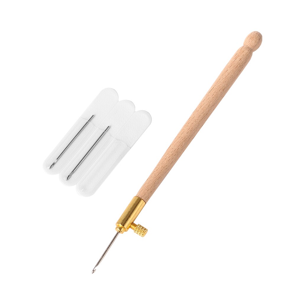 Poignée brodée Tambour Crochet avec 3 aiguilles, Crochet français Crochet de broderie, cerceau de perles, ensemble d&#39;outils de couture, bricolage artisanat: 01