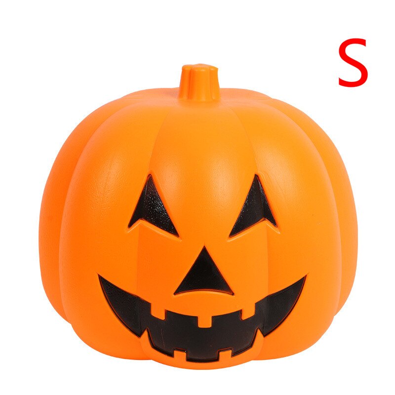 3Sizes Halloween Decoration Props Voice-Activated Luminous Pumpkin Lantern Halloween Decoration Ornaments Pumpkin Lantern: S