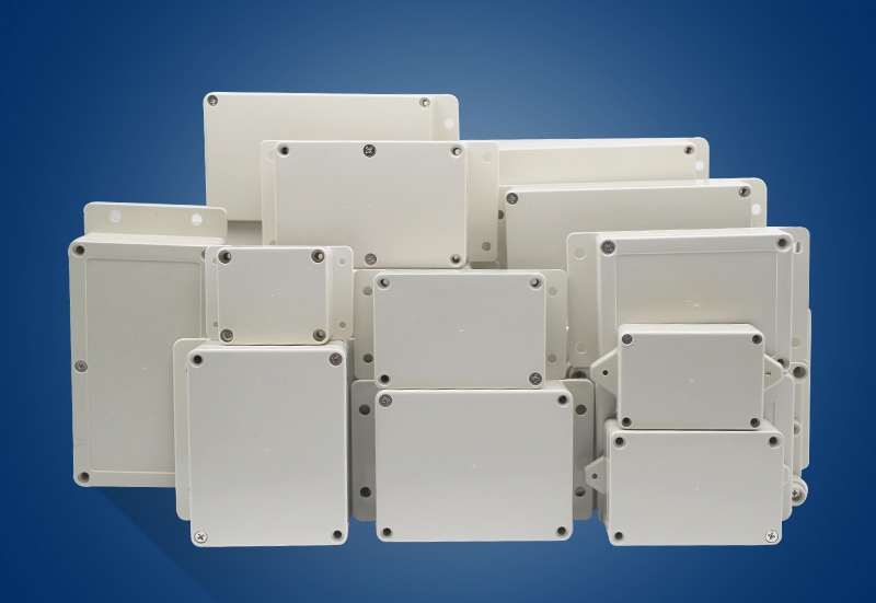 Waterproof Dustproof IP65 ABS Plastic Junction Box Universal Electrical Project Enclosure Pale Gray with Fixed Ear 200*120