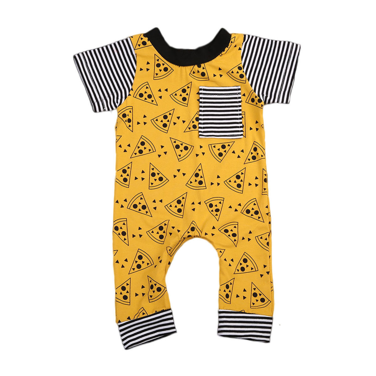 Baby Cute Biscuits Clothes Newborn Striped One-piece Romper Boy Girl Short Sleeve Outfits Clothes 0-24M