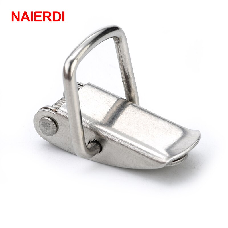 Naierdi  j107 hardware kabinet kasser fjederbelastet lås fangst toggle haspe 46*21 blødt stål haspen til skydedør simpel vindue