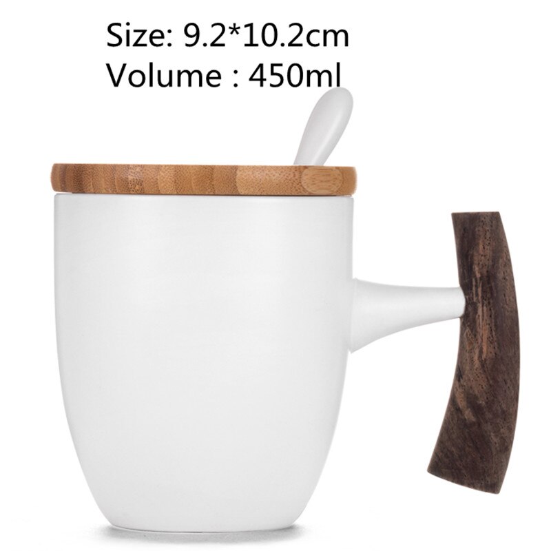 Ceramic coffee mug with lid handle tea making portable cup business office custom kettle: D