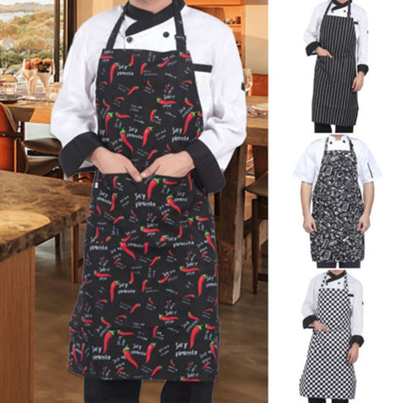 Adjustable Hang Neck Chef Kitchen Apron Restaurant Baking Cooking Bib Dress Household
