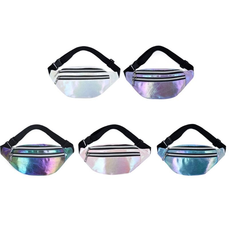 Vrouwen Holografische Taille Fanny Pack Belt Bag Travel Hip Bum Borst Telefoon Pouch A69C