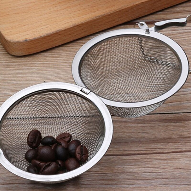 1Pcs 4.5cm Stainless Steel Tea Infuser Sphere Locking Spice Tea Ball Strainer Mesh Infuser Tea Filter Strainers Kitchen Tools