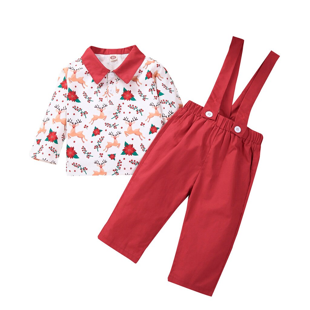 Herfst Kerst Kinderkleding Shirt + Broek Jarretel Grandado