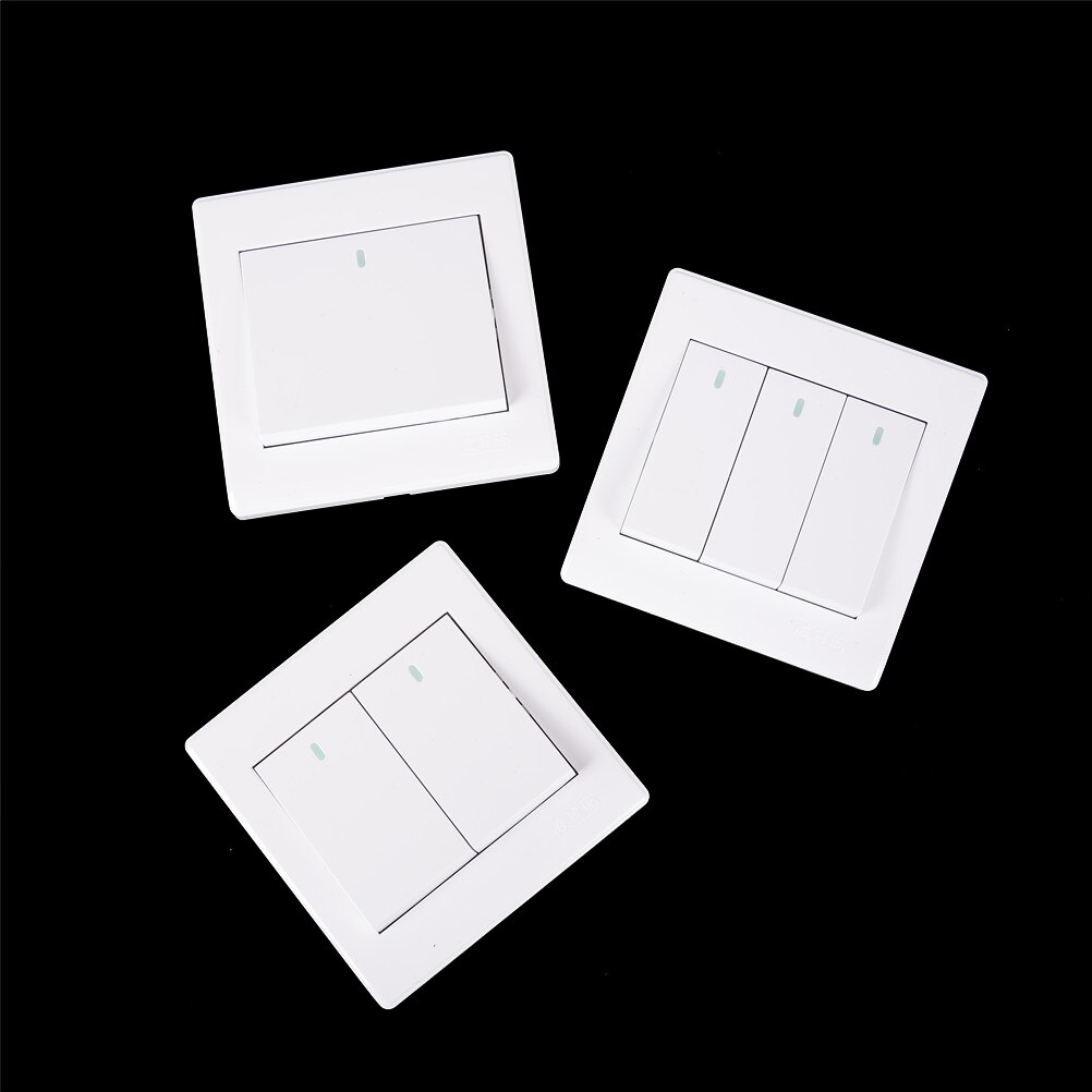 1PC 86mm Wall Panel Remote Transmitter 1 2 3 Button Sticky RF Remote Smart Home Room Living Room Bedroom