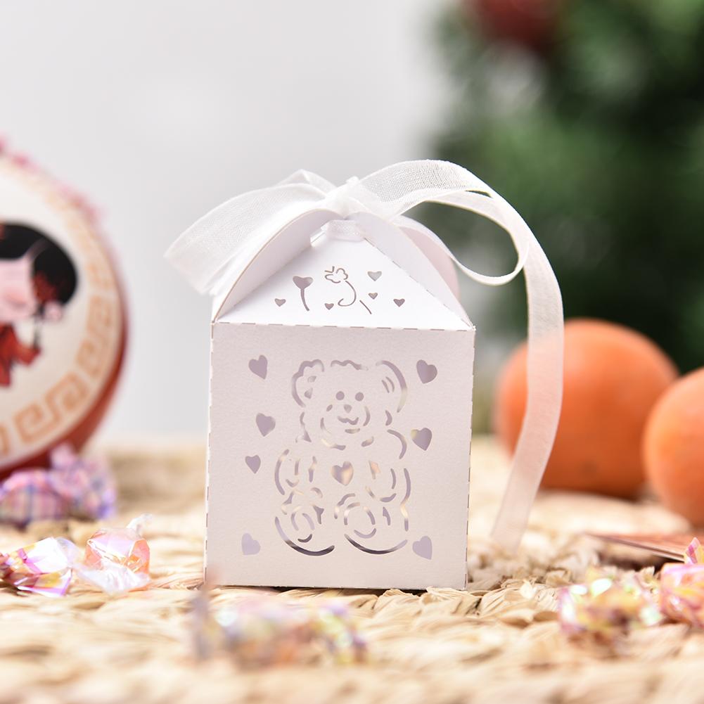 50PCS Valentine's Day Love Bear Candy Box Wedding Candy Chocolate Box