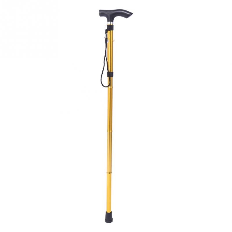 Handle Folding Cane Walking Stick Portable Anti-Shock Telescopic Walking Hiking Climbing Stick Crutch Senior Blind Walking Stick