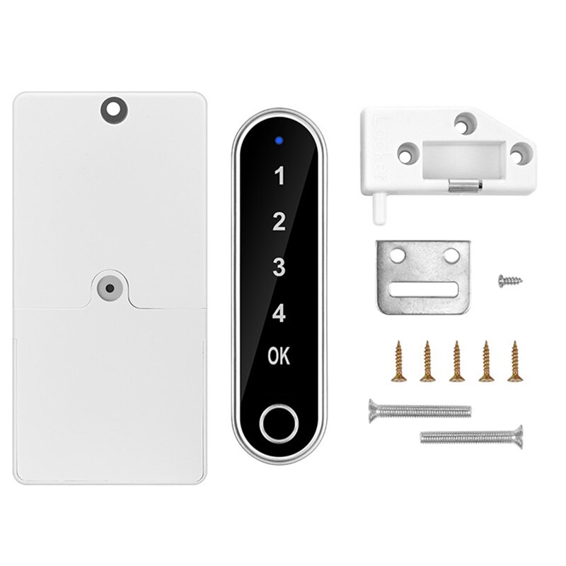 Fingerprint Smart Cabinet Lock Password Drawer Office File Smart Lock Digits Electronic Smart Door Lock AA Battery USB Backup: Fingerprint Password
