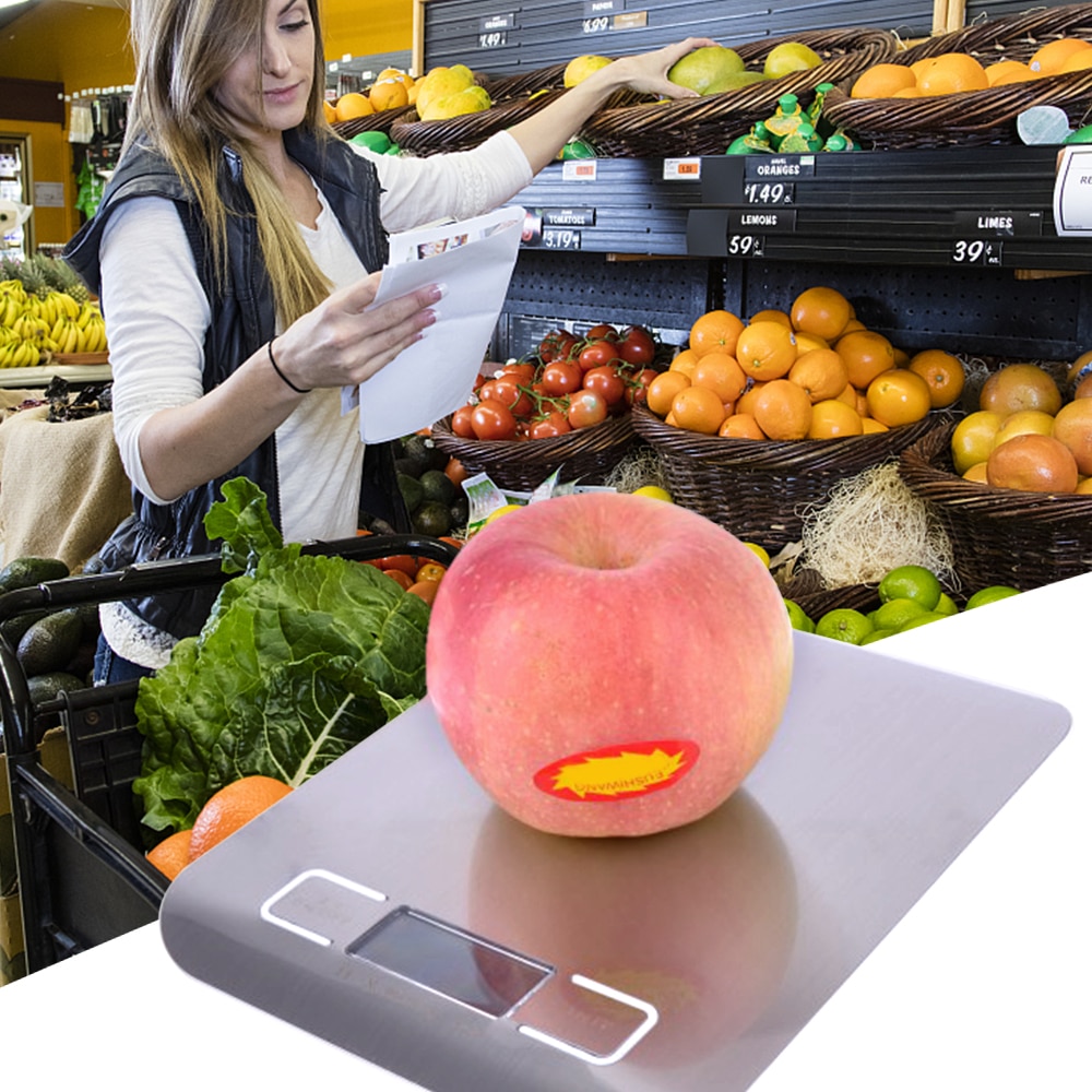 10Kg/5Kg Oz/Ml/Lb/G Keukenweegschaal Rvs Weegschaal Voedsel Dieet post Balance Meten Lcd Elektronische Weegschalen