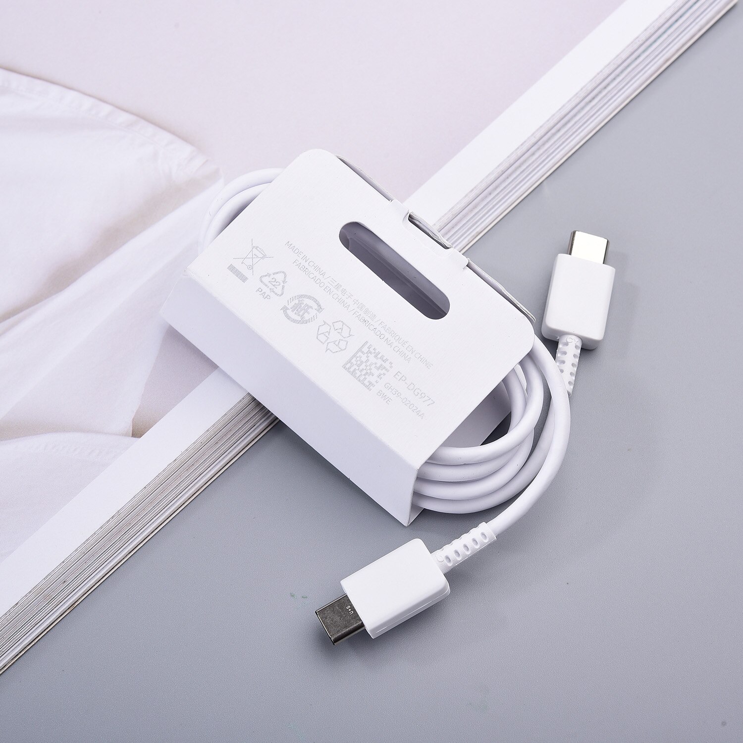 Samsung Note 20 + cargador 45W USB-C, EP-TA845 de carga rápida superadaptable para Galaxy Note 10 +/20 Ultra/S20/S20 Ultra/S 20 +: white cable