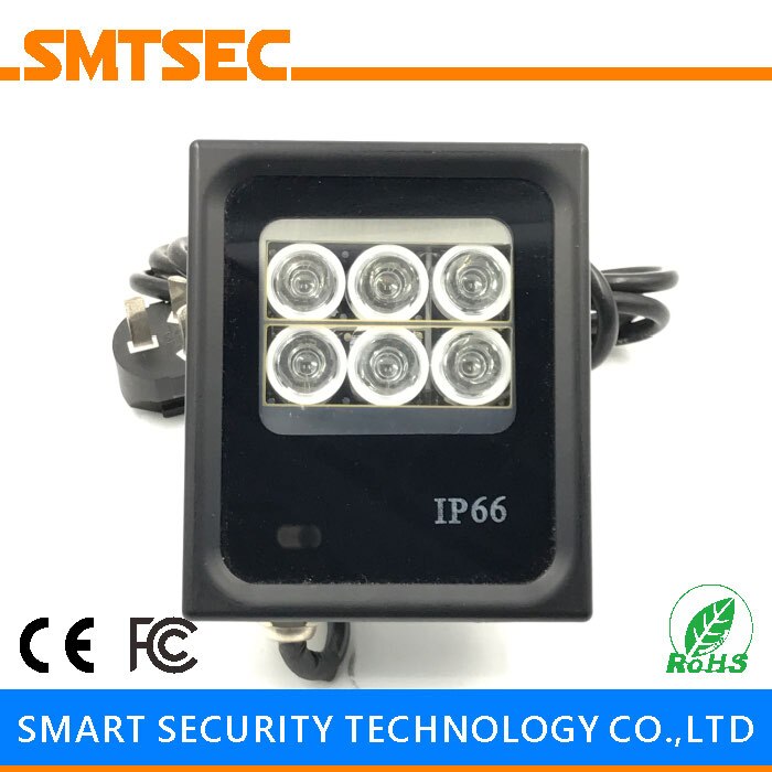 SMTSEC SI-B6IR 6PCS LED 30M Distance IR Infrared Illuminator 15-90 Degrees Optional Light Lamp For IP Security Camera