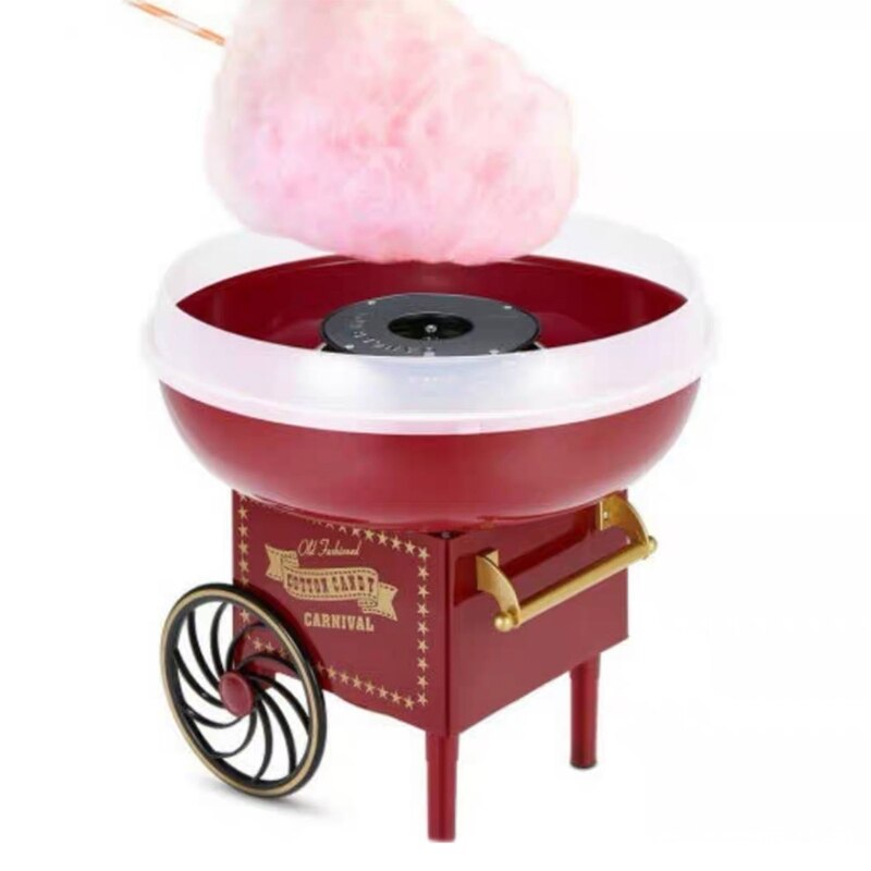 Retro Trolley Cotton Candy Machine Mini Candy Floss Maker Home Machine J0PE