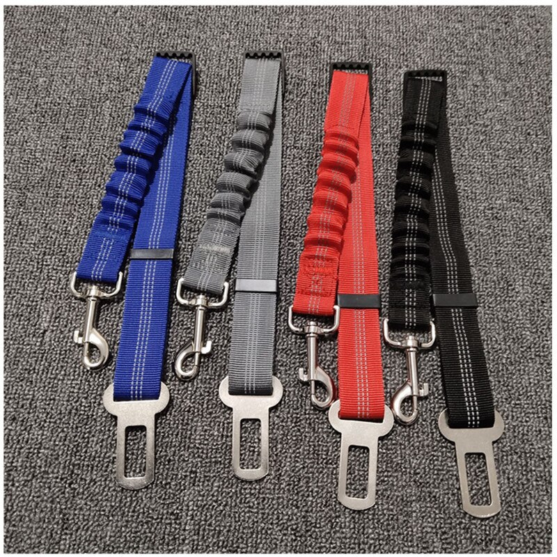 Pet Hond Kat Seat Belt Verstelbare Harnas Demping Elastische Reflecterende Veiligheid Touw Voor Hond Kat Dierbenodigdheden
